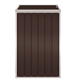 Abri de poubelle Marron 72x81x121 cm Acier