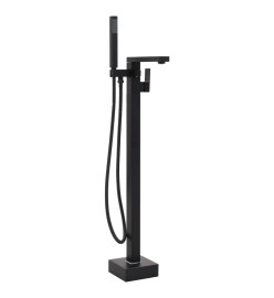 Robinet de baignoire sur pied Noir Acier inoxydable 90 cm