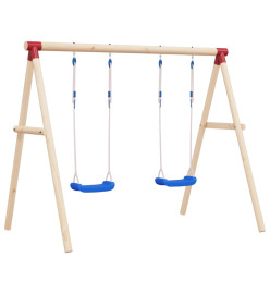Sièges de balançoire avec cordes 2 pcs bleu 37x15 cm PE