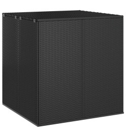 Boîte à coussins de jardin Résine tressée 100x97,5x104 cm Noir