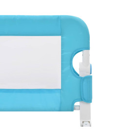 Barrière de sécurité de lit d'enfant Bleu 120x42 cm Polyester