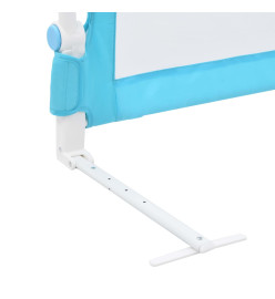 Barrière de sécurité de lit d'enfant Bleu 120x42 cm Polyester