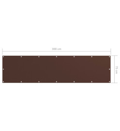 Écran de balcon Marron 75x300 cm Tissu Oxford