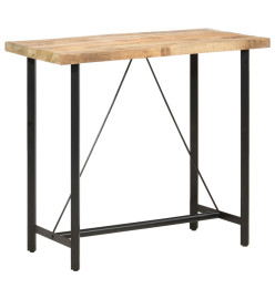 Table de bar 120x58x107 cm Bois de manguier brut