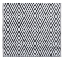 Tapis d'extérieur Blanc et noir 190x290 cm PP