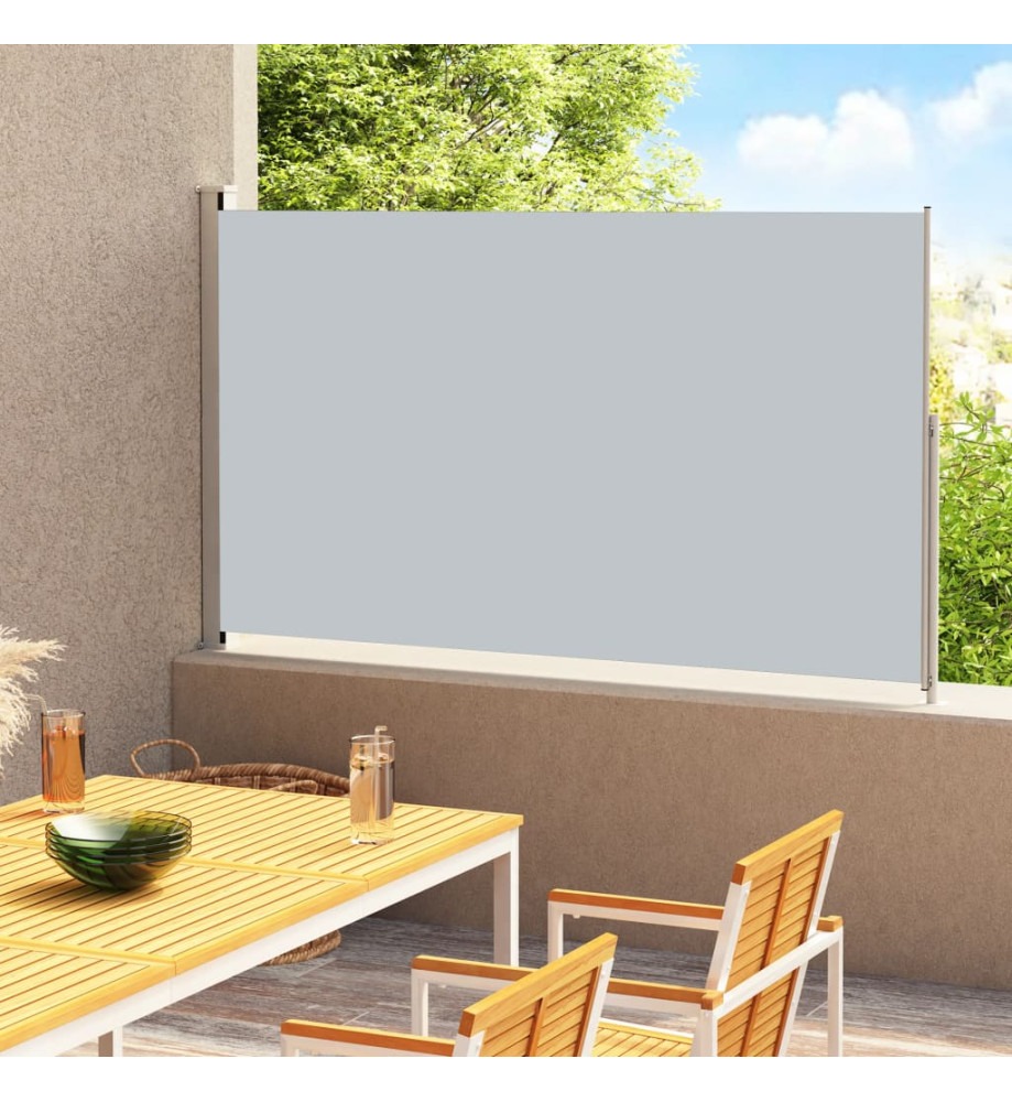 Auvent latéral rétractable de patio 200x300 cm Gris