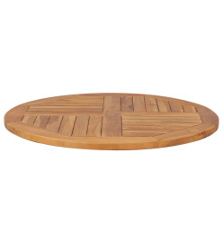 Dessus de table Bois de teck solide Rond 2,5 cm 80 cm