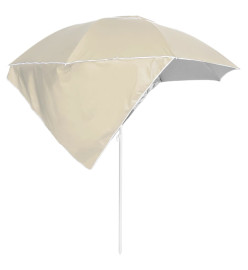 Parasol de plage avec parois latérales Sableux 215 cm