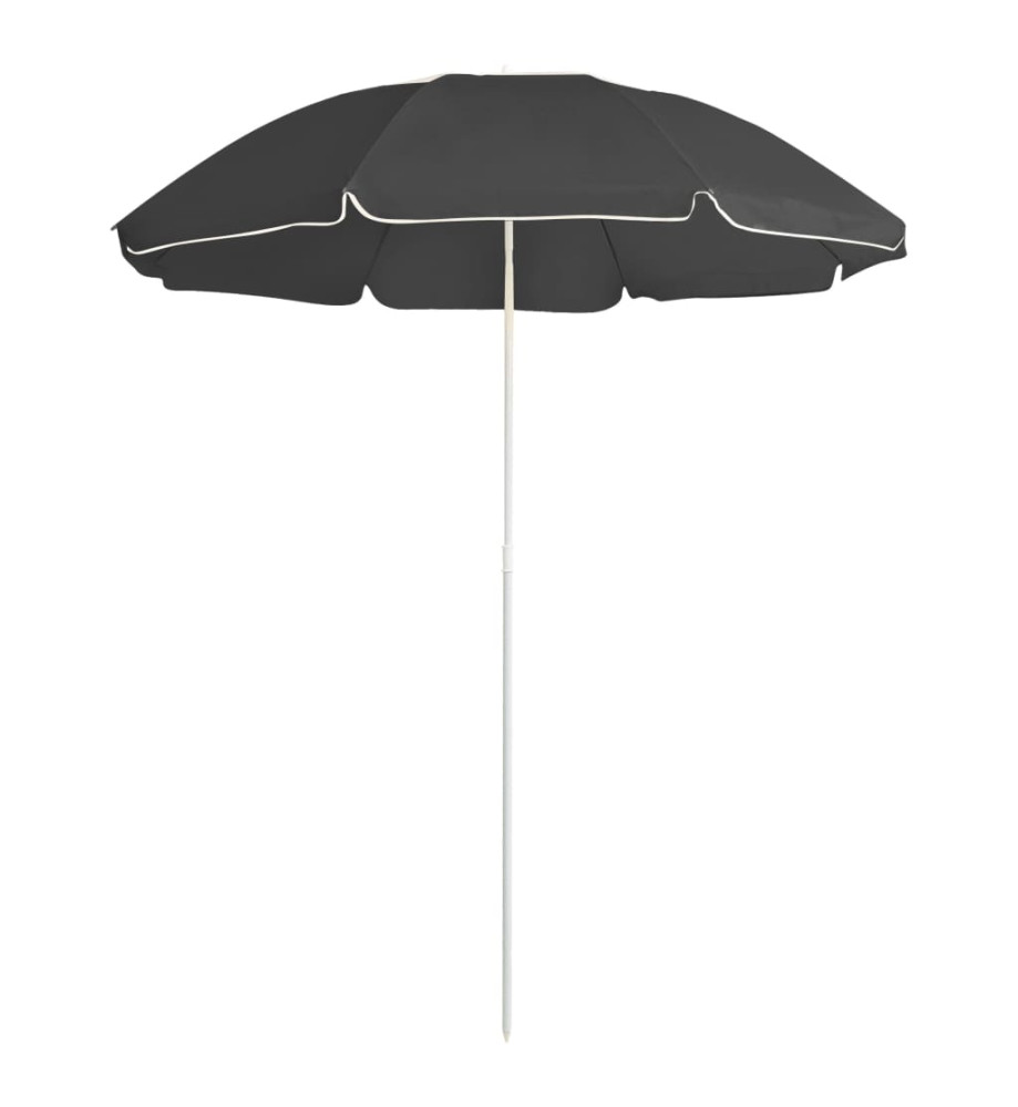 Parasol d'extérieur avec mât en acier Anthracite 180 cm