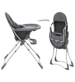 Chaise haute pour bébé Gris et blanc