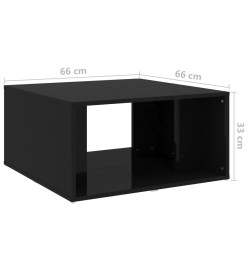 Tables basses 4 pcs Noir brillant 33x33x33 cm Aggloméré