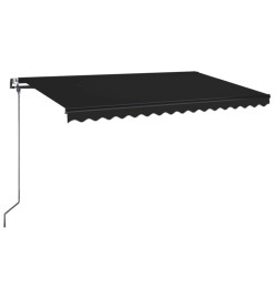 Auvent automatique capteur de vent et LED 400x350 cm Anthracite