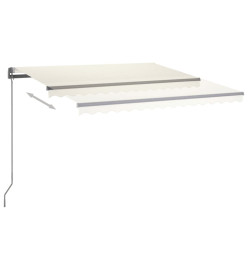 Auvent automatique avec capteur de vent et LED 400x350 cm Crème