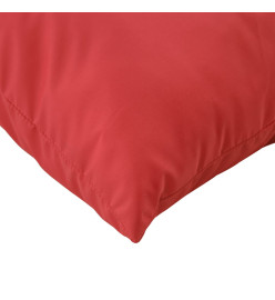 Coussins de palette 3 pcs rouge tissu