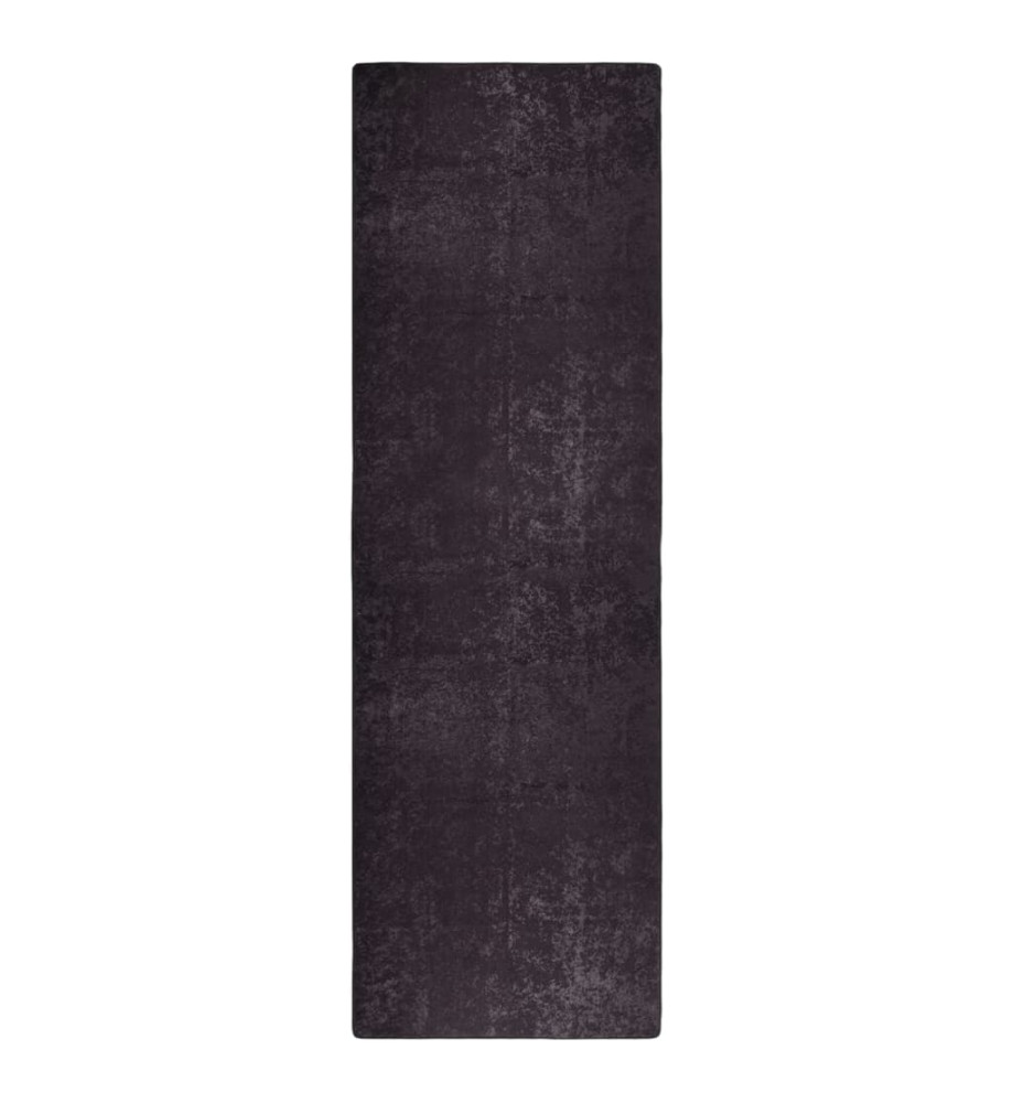 Tapis lavable antidérapant 80x300 cm Anthracite