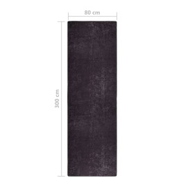 Tapis lavable antidérapant 80x300 cm Anthracite