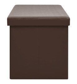 Banc de rangement pliable Marron PVC