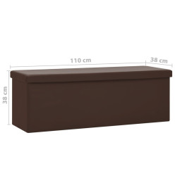 Banc de rangement pliable Marron PVC