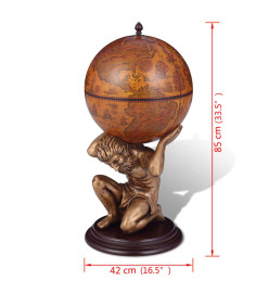 Bar sous forme de globe Atlas 42 x 42 x 85 cm