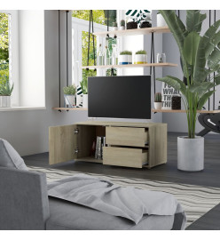 Meuble TV Chêne sonoma 80x34x36 cm Aggloméré