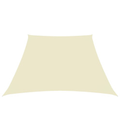 Voile de parasol Tissu Oxford trapèze 3/5x4 m Crème