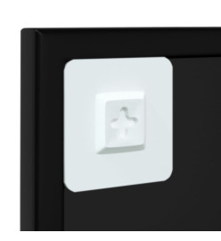 Miroir mural noir 60x60 cm métal