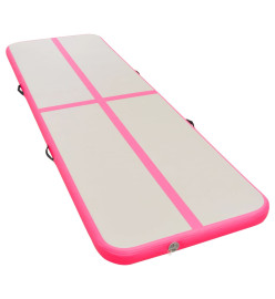 Tapis gonflable de gymnastique avec pompe 500x100x10cm PVC Rose