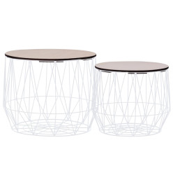 Tables basses 2 pcs Blanc