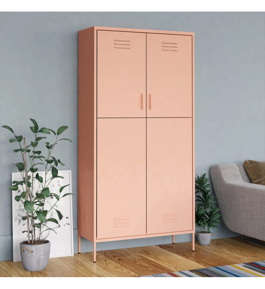 Garde-robe Rose 90x50x180 cm Acier