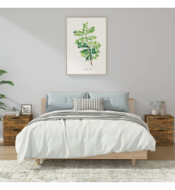 Tables de chevet 2 pcs Chêne fumé Bois d'ingénierie