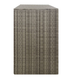 Abri pour poubelle triple Gris 207x80x117 cm Résine tressée