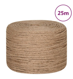 Corde de jute 25 m de long 6 mm d'épaisseur