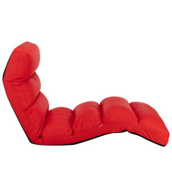 Chaise pliable de sol Rouge Similicuir