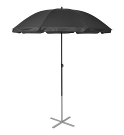 Chaises longues et parasol Aluminium Noir
