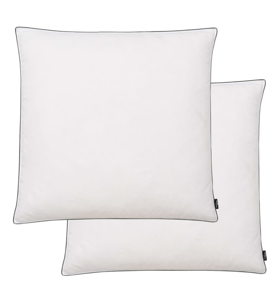 Oreiller 2 pcs Remplissage de duvet 80 x 80 cm Blanc