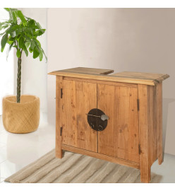 Meuble-lavabo de salle de bains pin massif 70x32x63 cm