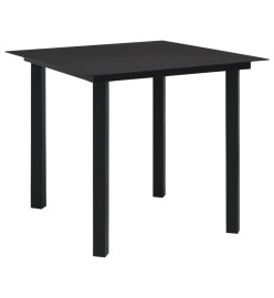 Mobilier à dîner d'extérieur 5 pcs Rotin PVC Noir