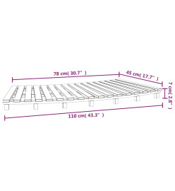 Marches de spa 2 pcs bois massif d'acacia