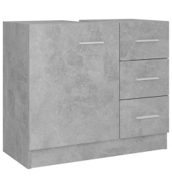 Armoire d'évier Gris béton 63x30x54 cm Aggloméré