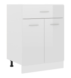 Armoire de plancher Blanc brillant 60x46x81,5 cm Aggloméré