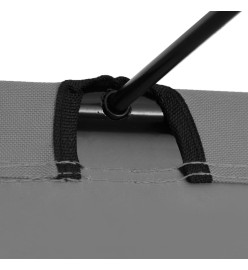 Lit de camping 180x60x19 cm Tissu Oxford et acier Gris