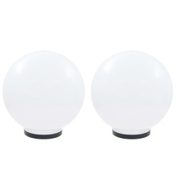 Lampe à LED sous forme de boule 2 pcs Sphérique 40 cm PMMA