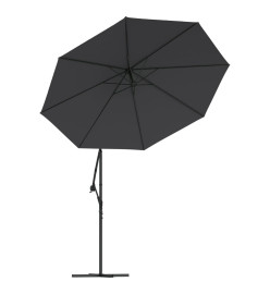 Tissu de remplacement pour parasol déporté Noir 350 cm