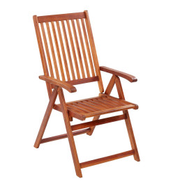 Chaises pliables de jardin 3 pcs Bois d'acacia solide