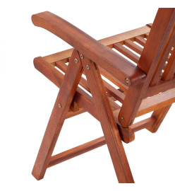 Chaises pliables de jardin 3 pcs Bois d'acacia solide