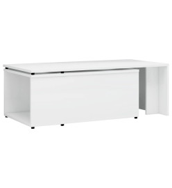 Table basse Blanc brillant 150x50x35 cm Aggloméré