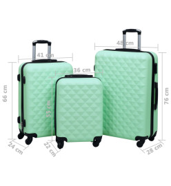 Ensemble de valises rigides 3 pcs Menthe ABS