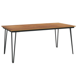 Table de jardin avec pieds épingle à cheveux 180x90x75 acacia
