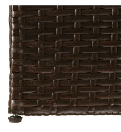 Boîte de stockage de jardin Marron 150x100x100cm Résine tressée