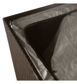 Boîte de stockage de jardin Marron 150x100x100cm Résine tressée